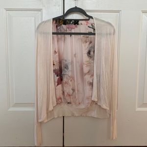 Ted Baker pink floral cardigan